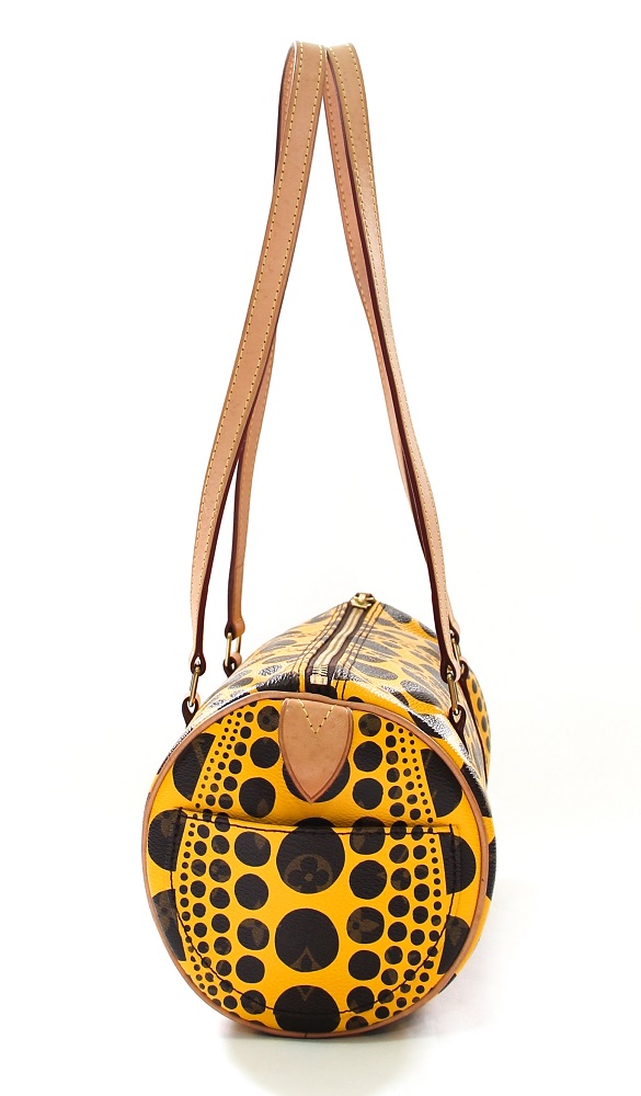 louis vuitton m46467 yayoi kusama onthego pm pumpkin, with strap, pouch,  dust cover & box