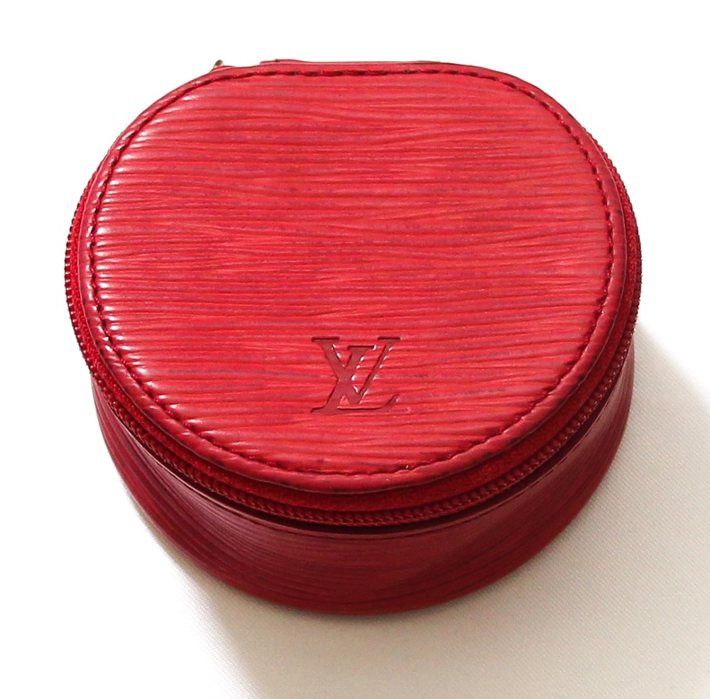 Louis Vuitton Red Epi Leather Ecrin Bijoux Jewelry Case For Sale at 1stDibs