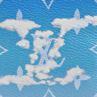 Louis Vuitton Virgil Abloh Blue Monogram Cloud Coated Canvas Soft