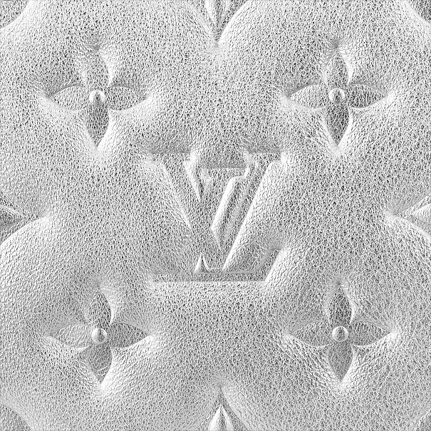 Louis Vuitton Metallic Silver Monogram Embossed Puffy Lambskin