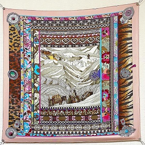 Hermes 90cm Square Scarf La Femme aux Semelles de Vent